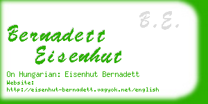 bernadett eisenhut business card